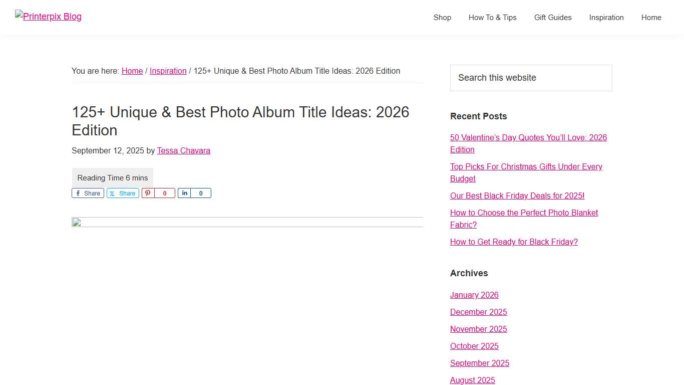 125+ Unique & Best Photo Album Title Ideas: 2026 Edition - Printerpix Blog