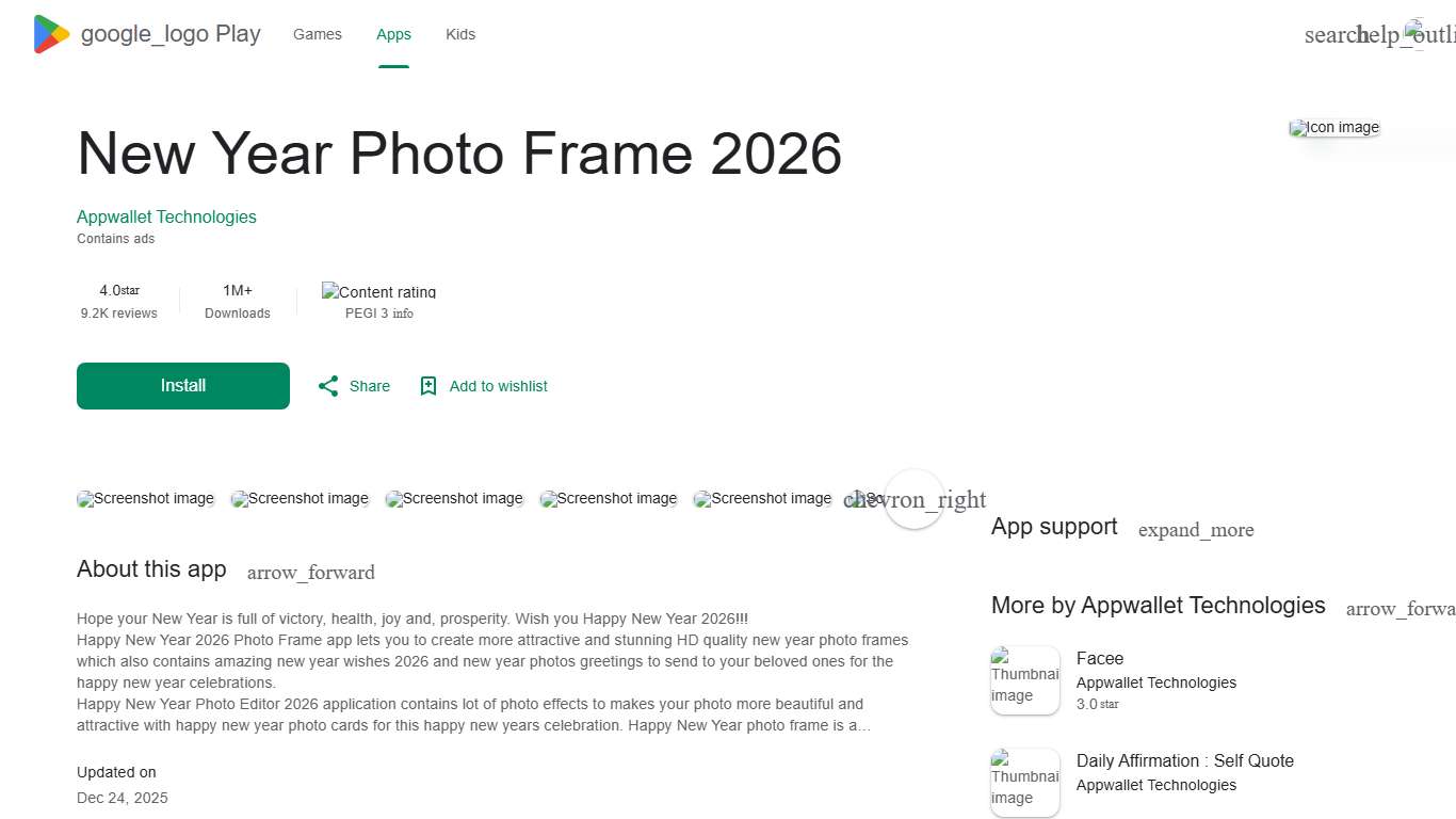 New Year Photo Frame 2026 - Apps on Google Play